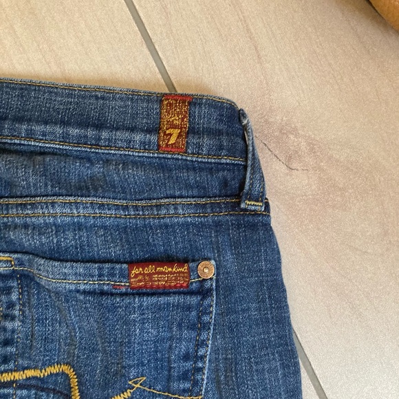 7 For All Mankind Ankle Skinny Jeans | Size 26 Medium Wash Stretch Denim - Picture 7 of 8